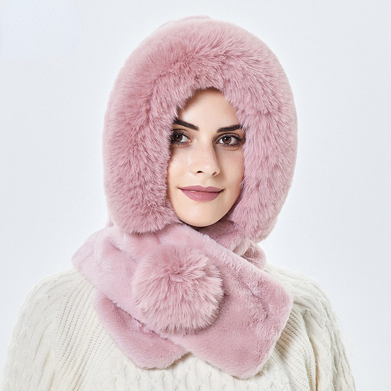 Phụ Nữ Mùa Đông Nón Earflaps Khăn Đa Năng Ushanka Mụn Mũ Ấm Nga Sang Trọng Máy Bay Ném Bom Nón Với Bộ Lông Bóng Một Mảnh nón Lưỡi Trai