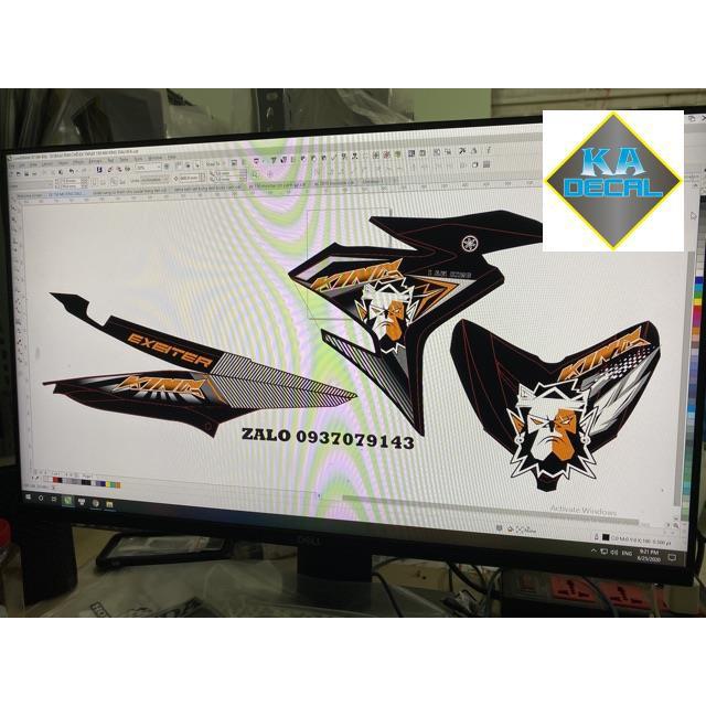 Tem rời exciter 150 King Drag 3 lớp ko bay màu
