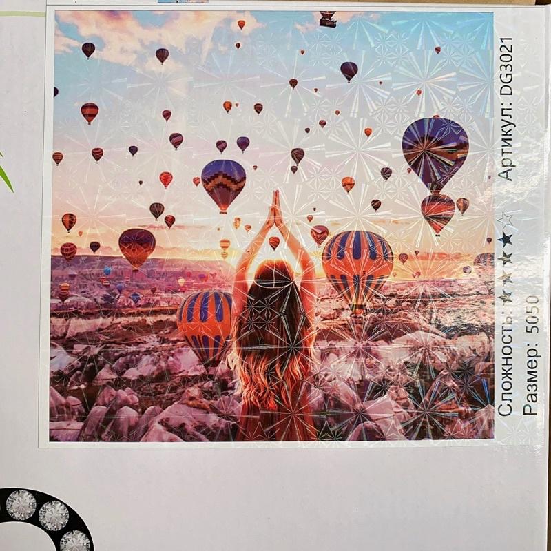Tranh đính đá tự làm, tranh đính hạt đá 5D tự hoàn thành size 50x50cm kèm khung và đầy đủ phụ kiện