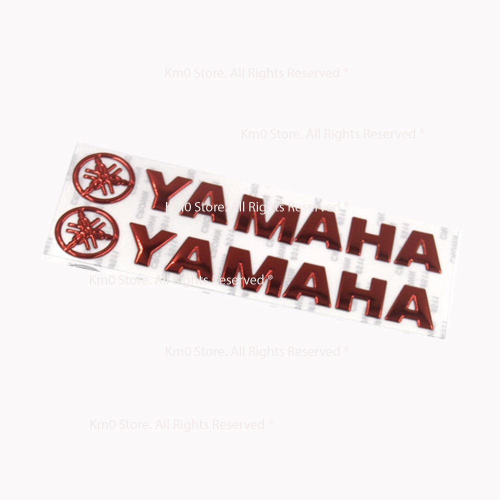 01 Tem Chữ YAMAHA &amp; LOGO Dập Nỗi G1086 (01 Chữ &amp; 01 Logo) - 01 CHỮ &amp; 01 LOGO - MÀU VÀNG