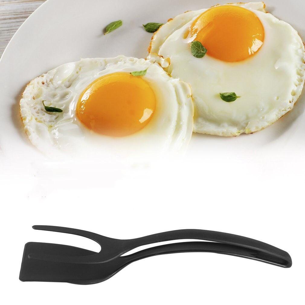 1pcs Multifunctional 2 in 1 Non Stick Bread Egg Turners Cooking Tongs Gadgets For Kitchen Utensils Spatula Cooking Tool