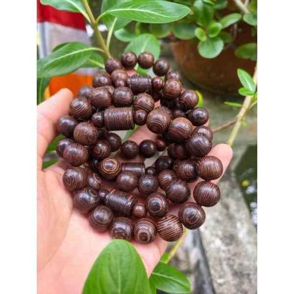 Vòng lắc tay nam gỗ mân vân đẹp vip hạt 12ly mix đốt trúc