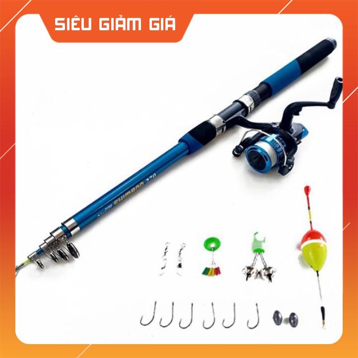 (Rẻ bất ngờ) Bộ cần câu rút Shimano và máy cùng phụ kiện - ĐỒ CÂU NGỌC HẢI