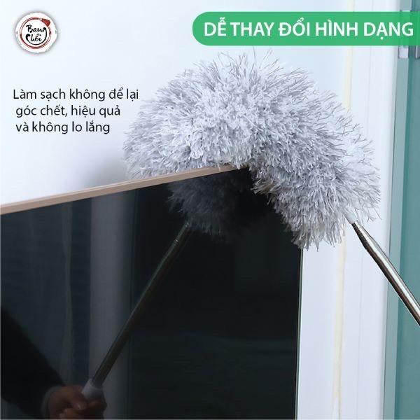 Chổi kéo dài 2m5 Quét Trần Lau Bụi Đa Năng có cán điều chỉnh độ dài và xoay 360 độ đa năng