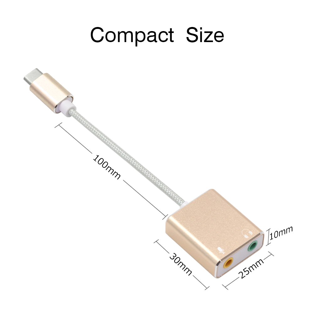 ROGTZ Cáp Type C Chia Ra Cổng Micro Và Loa 3D - Hàng Nhập Khẩu