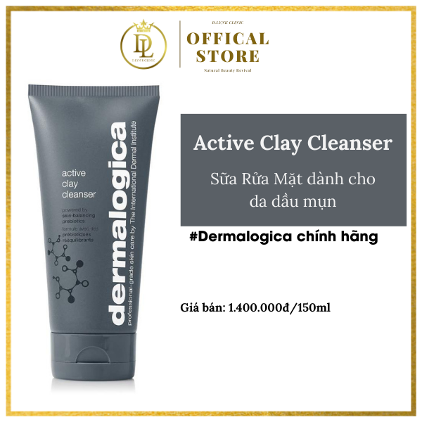 Sữa rửa mặt dành cho da dầu mụn Dermalogica Active Clay Cleanser 150ml