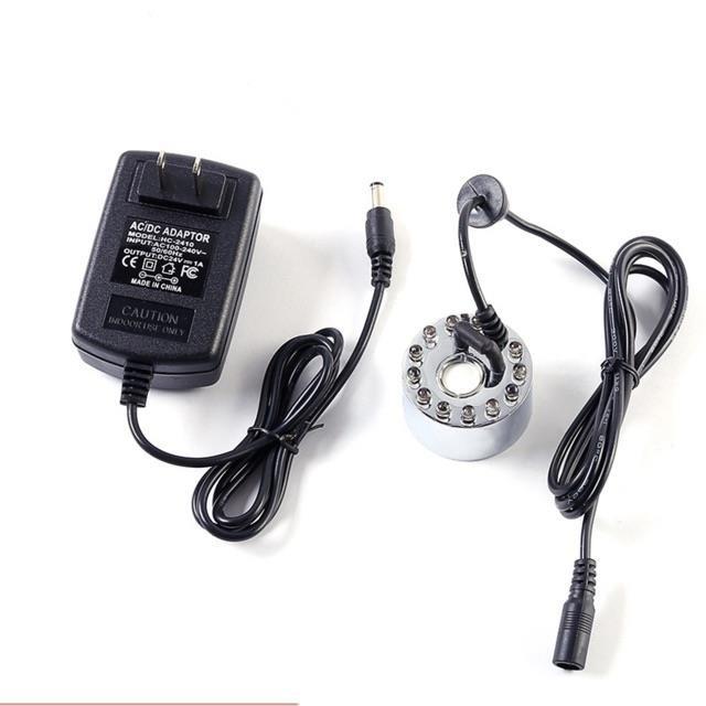 Máy phun sương, tạo khói 12 đèn led thay đổi màu kèm nguồn 206795