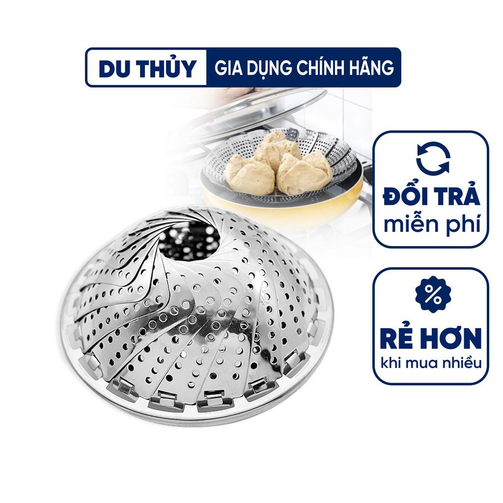Vỉ hấp inox xòe gấp gọn đa năng tiện dụng 3 size nhỏ-trung-đại hấp thực phẩm chính nhanh gấp gọn của gia dụng Du Thủy