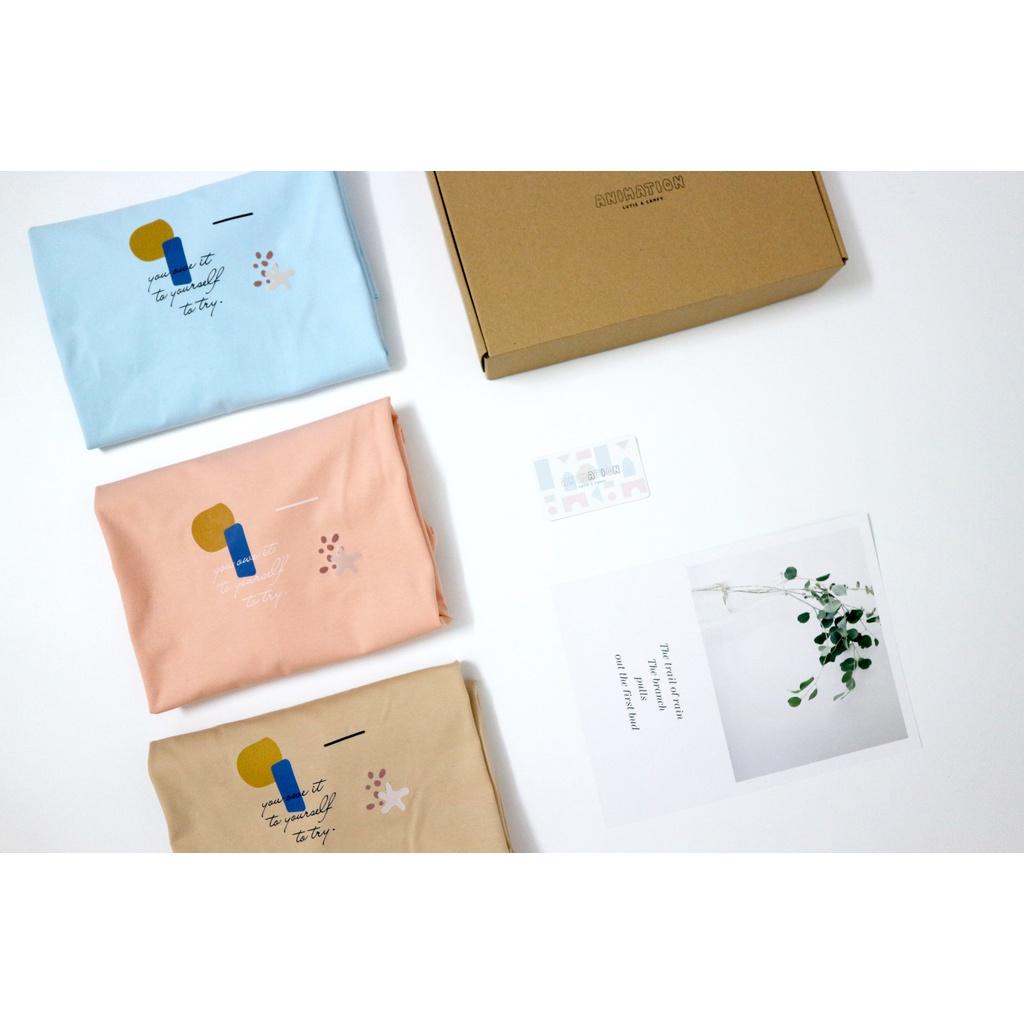 Áo Thun Form Rộng 100% Cotton Họa Tiết Đơn Giản - You Owe It