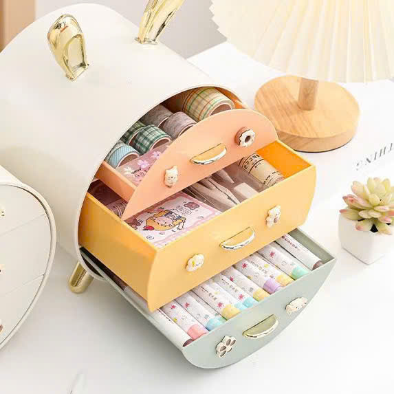 Kệ Đựng Mỹ Phẩm Để Bàn – Tủ Trang Điểm Mini – Hộp Lưu Trữ Nước Hoa &amp; Đồ Make Up - HÀNG CHÍNH HÃNG MINIIN