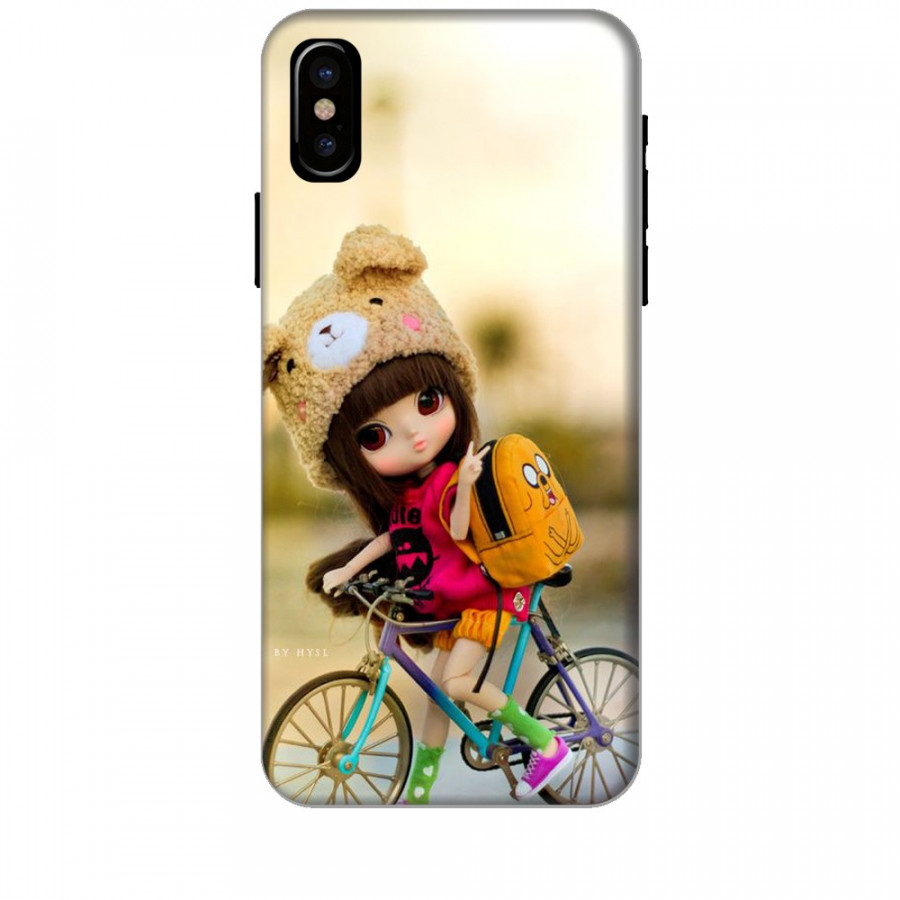 Ốp lưng dành cho điện thoại IPHONE X Baby anh Bicycle Mẫu 2