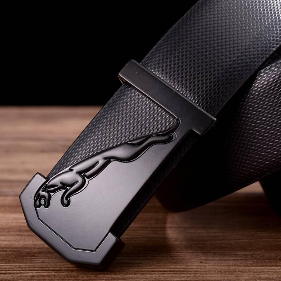 Men’s Leather Dress Belt Fashion Leather Waistband New Plate Buckle Belt Width:33mm