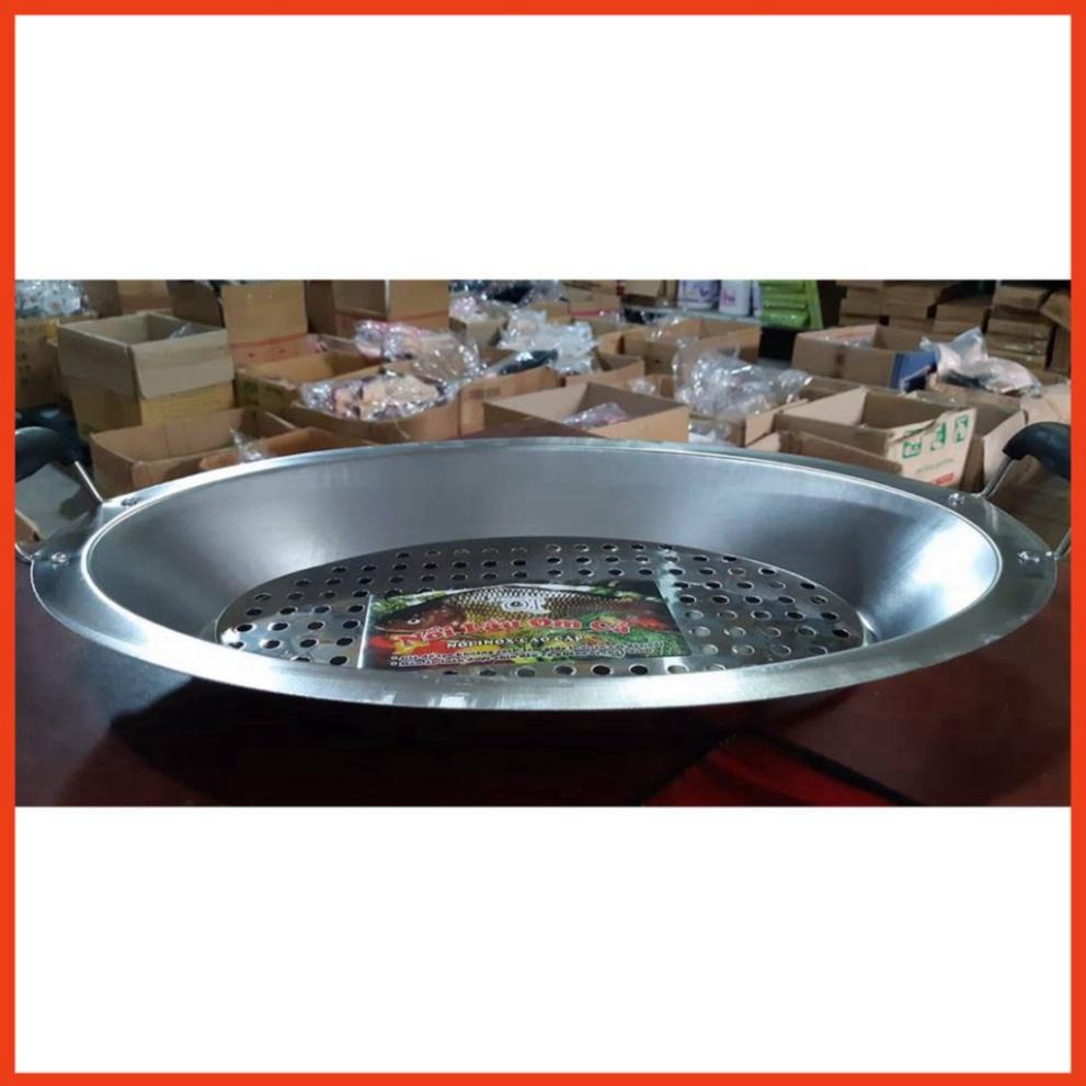 Khay inox bầu dục ăn lẩu, cá chép om dưa |