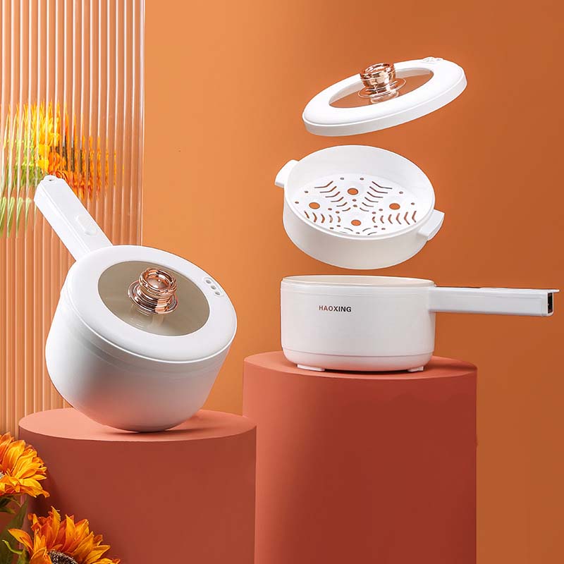 Nồi điện đa năng HaoXing Electric multi pot 220V, 50Hz, 700W, 2L- Màu ngà - Hàng chính hãng