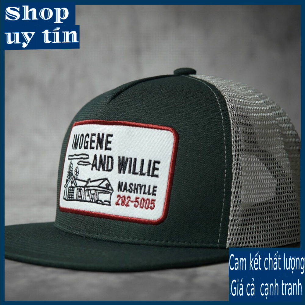  Freeship - MŨ NÓN KẾT LƯỠI TRAI SNAPBACK WILLIE THỜI TRANG NAM NỮ CAO CẤP - màu xanh đen