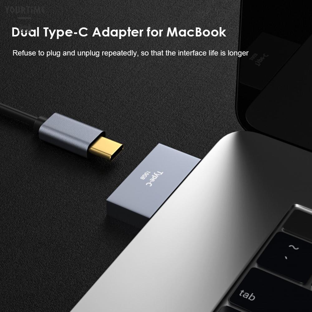 Đế sạc USB C HUB cho laptop táo Thunderbolt 3 Dual Type-C
