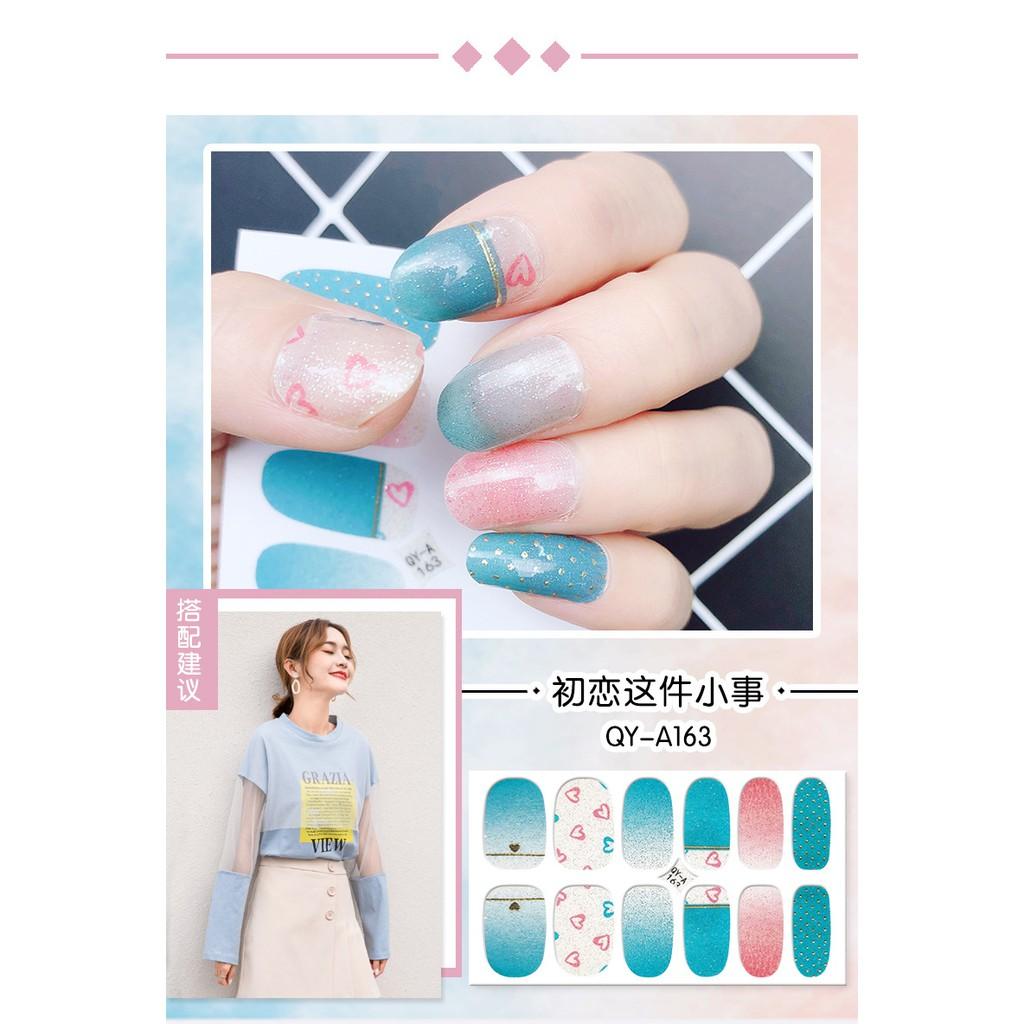 20 Miếng dán móng tay nail nhũ theo phong cách thời trang N07