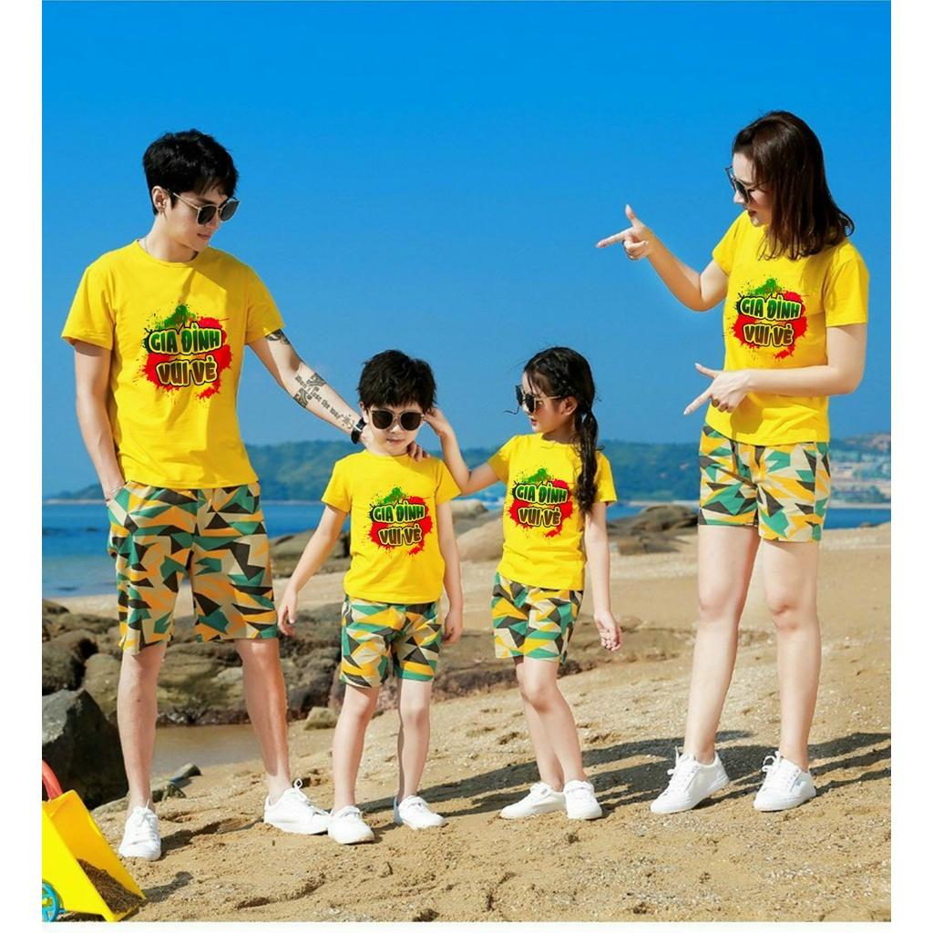 Đồ gia đình , Áo đi biển , Đồng phục nhóm . Chất liệu vải Cotton loại 1 thoáng mát đủ size từ 8 đến 100kg .