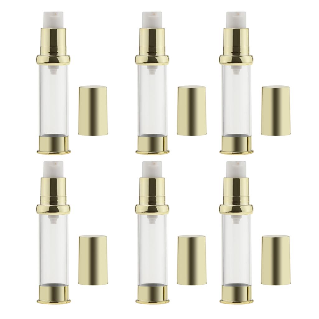 6 x Empty Airless Bottle Cosmetic Travel Perfume Spray Sprayer 10 /15 / 30 ml White for Home or Travel