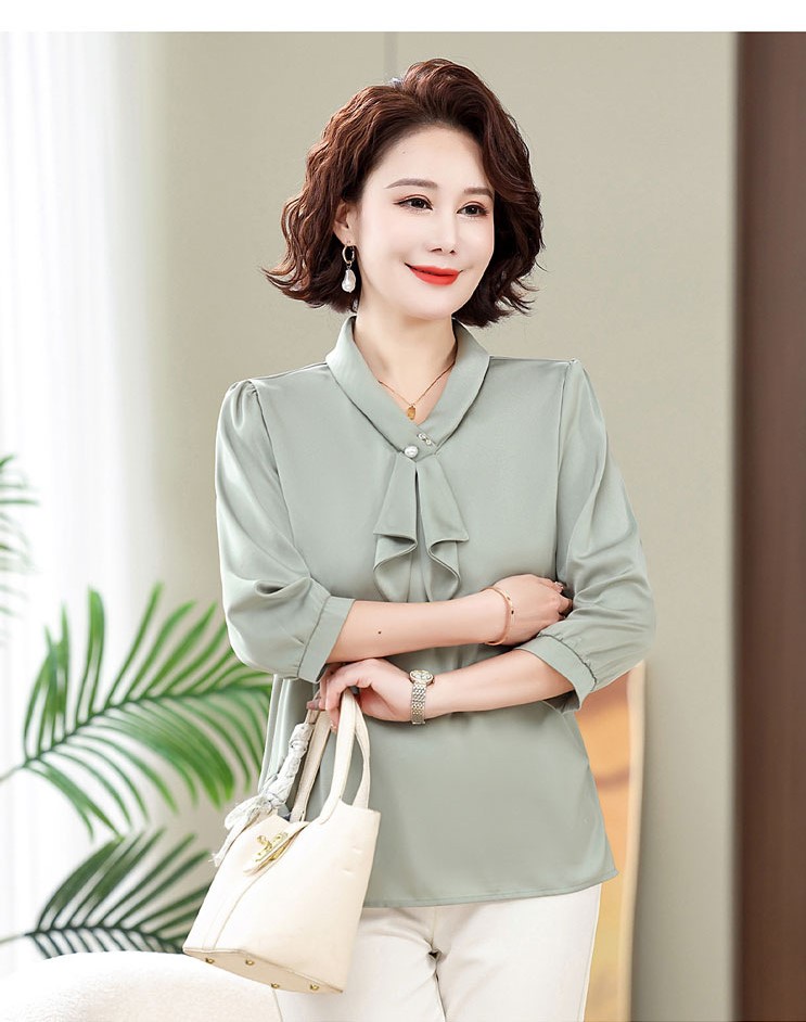 Áo Sơ Mi Tay Lỡ Trung Niên Sang Trọng SM101 - Hàng Quảng Châu Cao Cấp