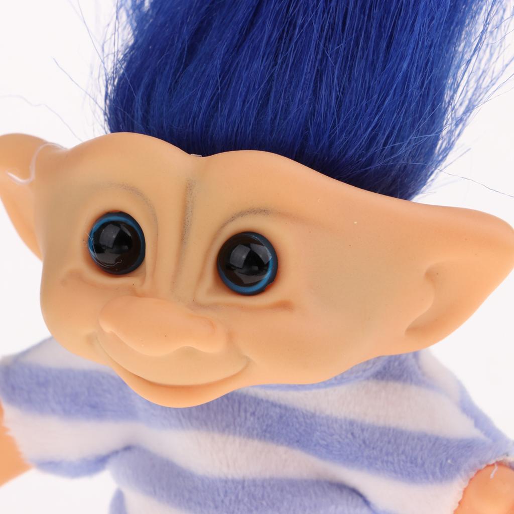 Vintage Troll May Mắn Búp Bê Leprocauns Búp Bê Sưu Tập Thủ Công Xmas Tặng, Thời Trang Màu Xanh