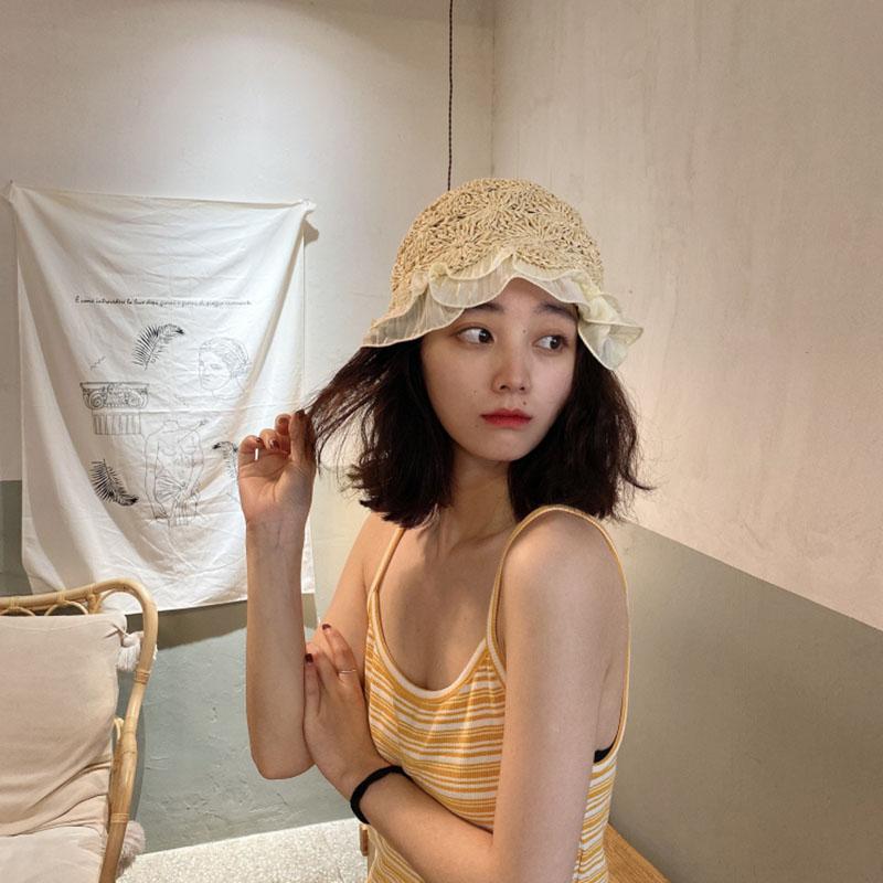 Mùa Hè Nữ Mũ Lưỡi Trai Nữ Dây Nón Đa Năng Chống Nắng Che Nắng Nón Mùa Hè Nhỏ Mái Hiên Cá Tính Cho cô Gái