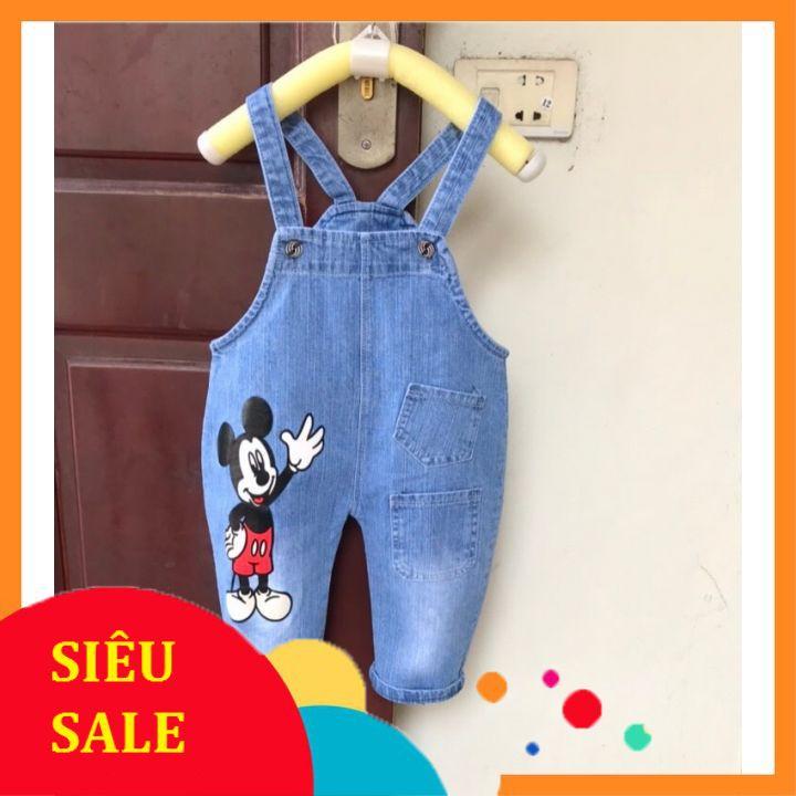 Yếm Jean Bò Mềm Cho Bé Trai Bé Gái (6-17kg