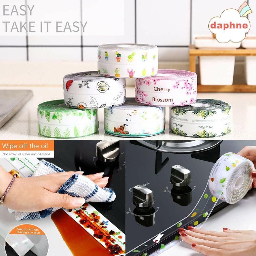 Cuộn Keo Dán Họa Tiết Đẹp Mắt Không Thấm Nước Viền Gạch Trang Trí Nhà Cửa Cho Nhà Bếp/Bồn Tắm