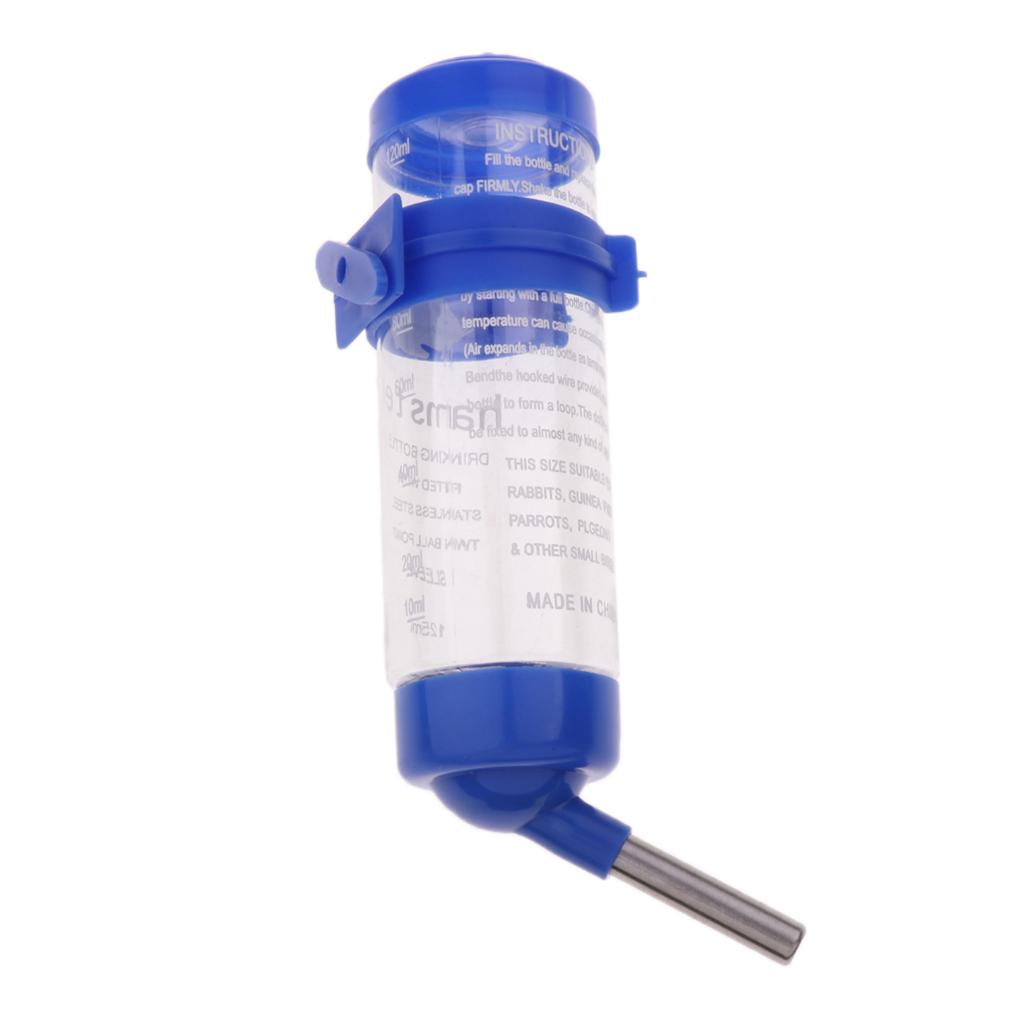 Kennel Cage Water Dispenser 125ML Pet Dog Water Bottle for Bunny Hamster