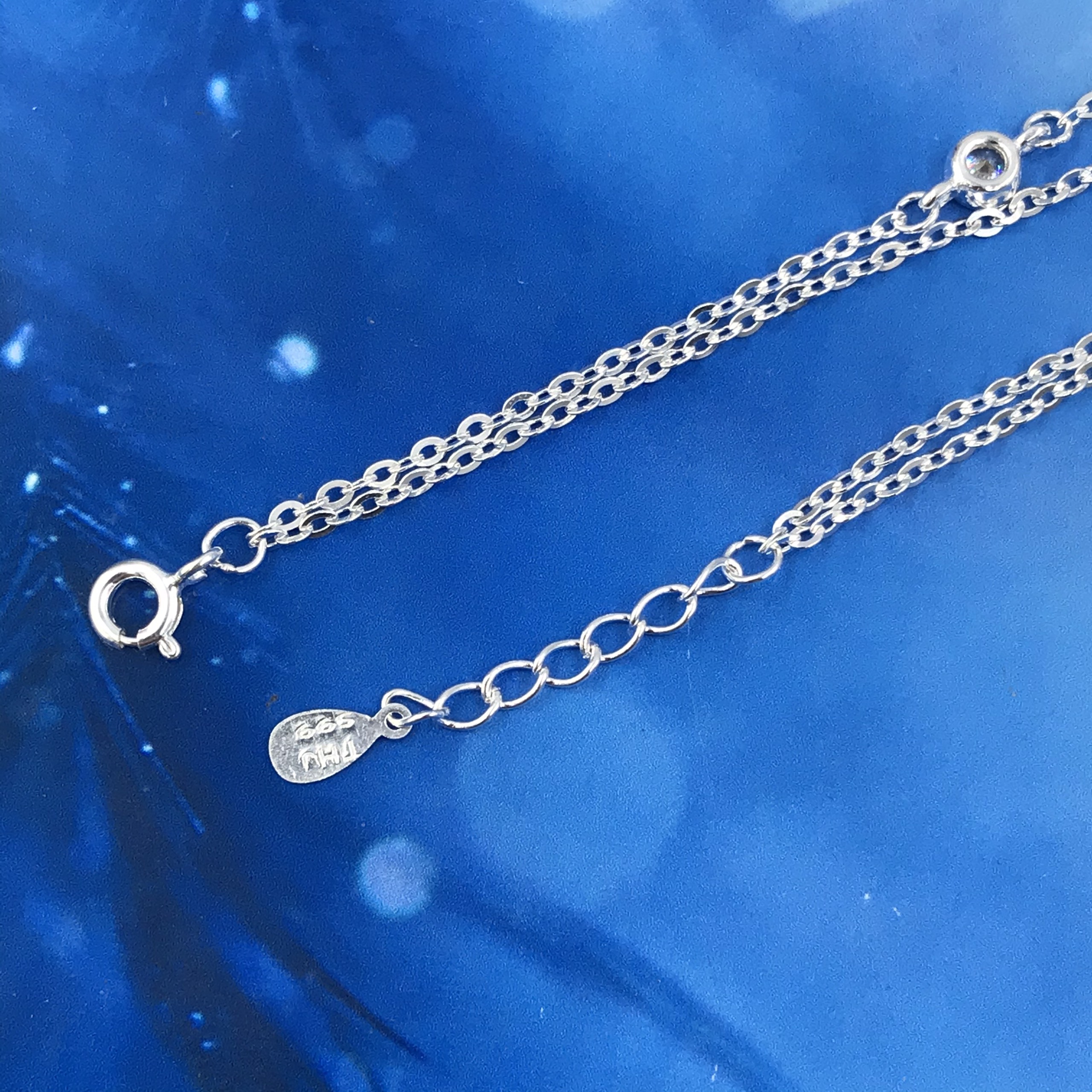 Vòng Tay Nữ Bạc 925 Vòng Tròn Mix Đá Cao Cấp BẠC HIỂU MINH LTU554