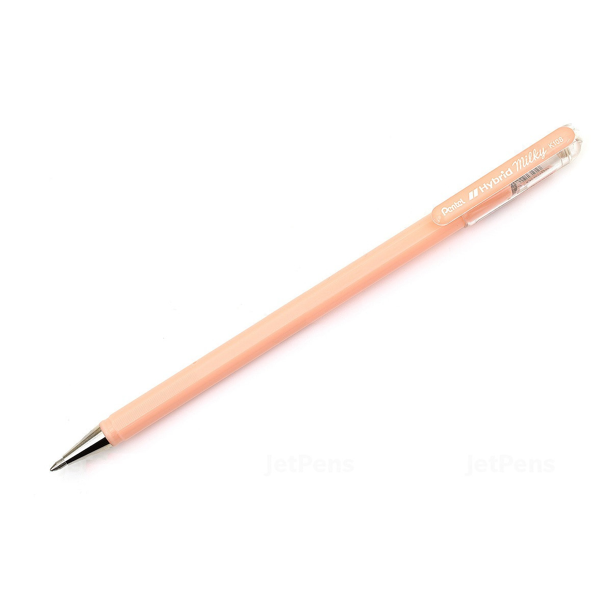 Bút Gel Sữa Dạ Quang Pentel Hybird Milky - 0.8mm - Màu cam pastel (Pastel Orange)