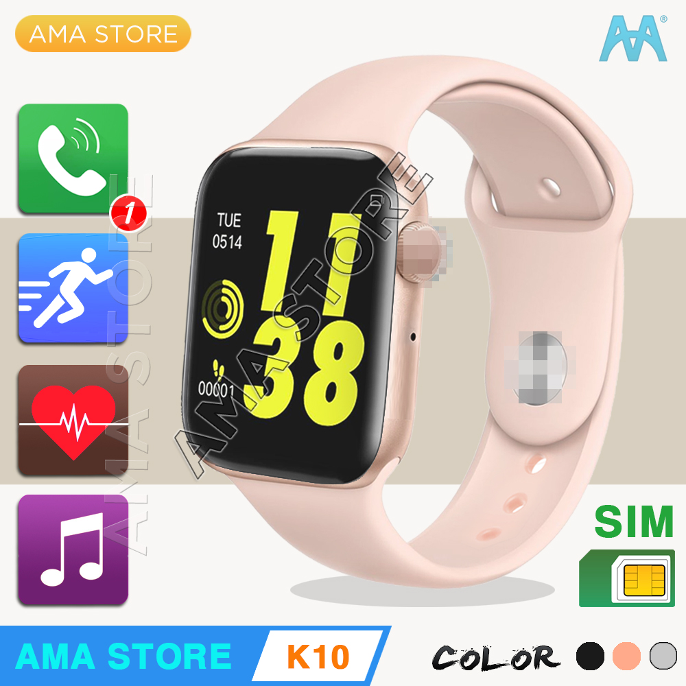 Đồng hồ Thông Minh gắn SIM độc lập Kết nối Bluetooth AMA Watch K10 dành cho Nam nữ, Trẻ em, Học sinh, Người lớn Hàng nhập khẩu