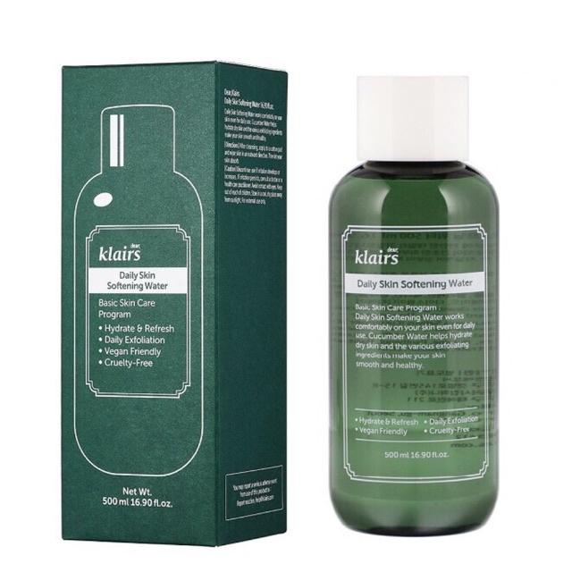 Nước hoa hồng Dear, Klairs Daily Skin Softening Water Hàn Quốc 500ml