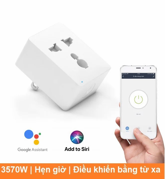 Ổ cắm thông minh QCT điều khiển wifi qua app QCT Smart - Hàng nhập khẩu