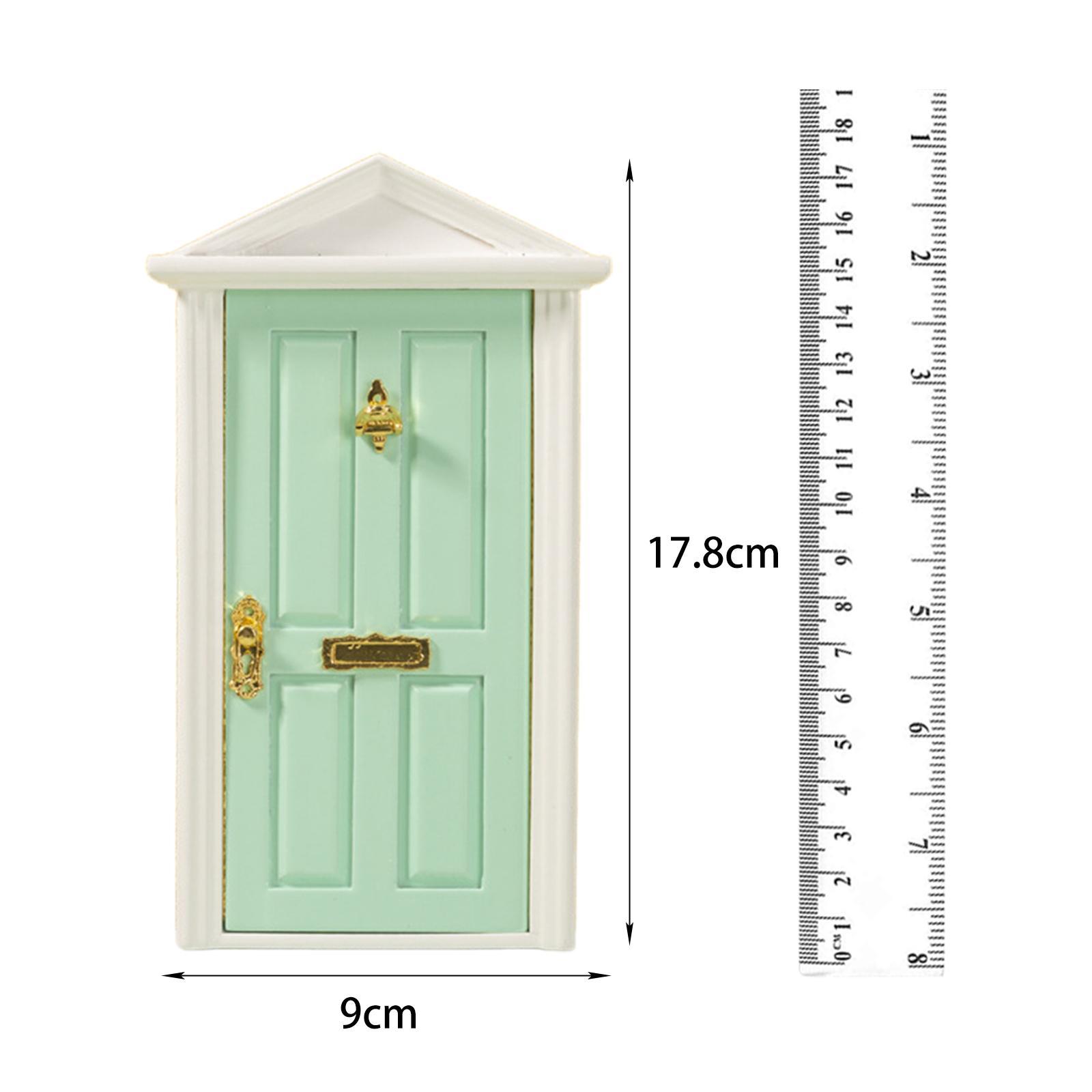 Mini Miniature Door 1:12 Dollhouse Fitments Simulation Dollhouse Furniture for Doll Ornament Kids Gifts Dolls House Accessories