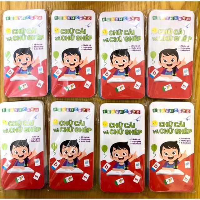 Flashcard - 42 Thẻ Chữ Cái Và Chữ Ghép Đánh Vần Tiếng Việt