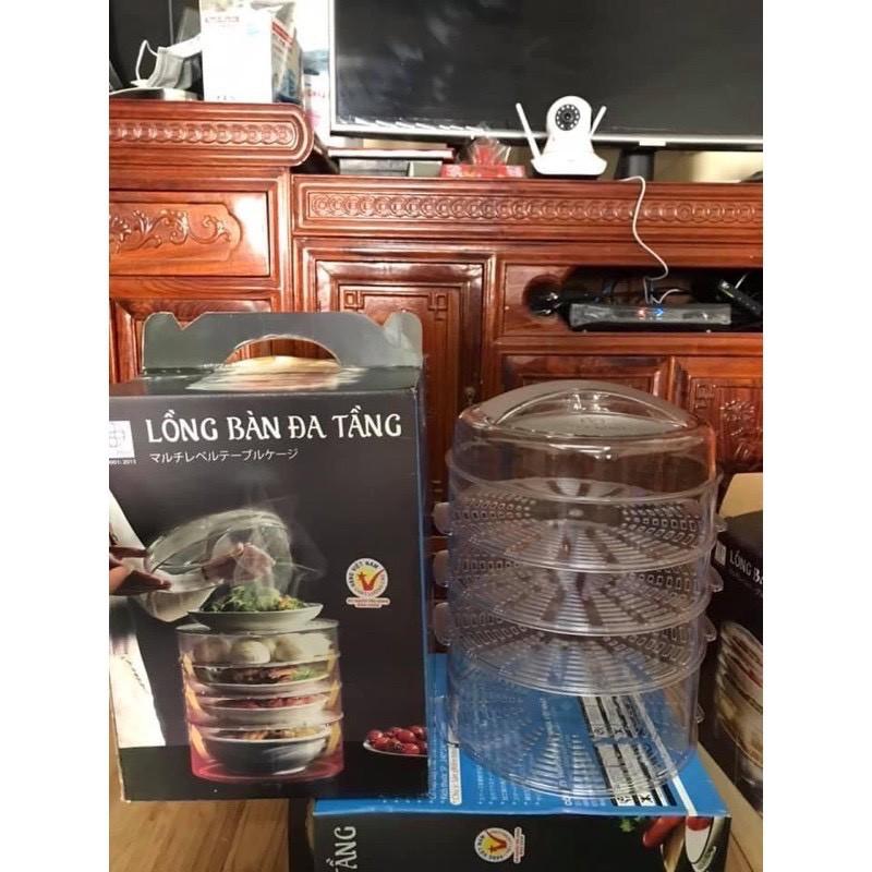 Lồng Bàn Đa Tầng Trong Suốt Nhựa Việt Nhật