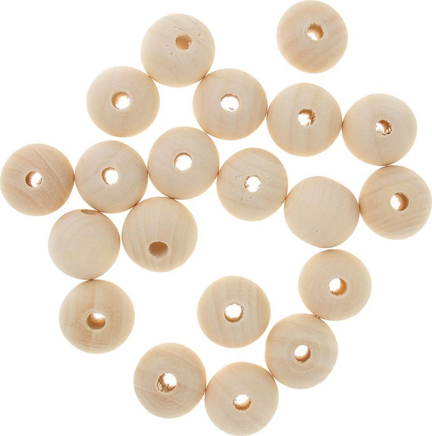 20 Pieces Round Wood Beads Loose Spacer Beads for Jewelry Crafting