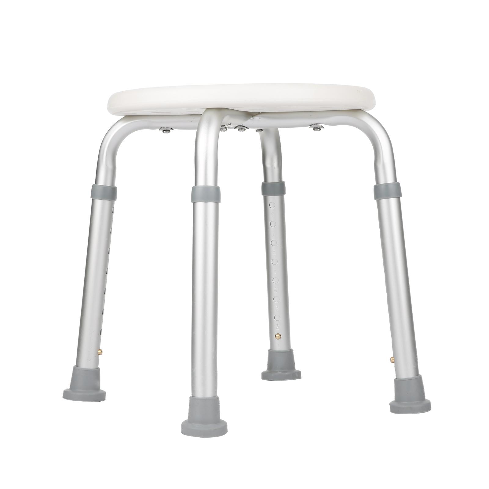 Padded Shower Chair Shower Stool with Adjustable Legs Non-slip Bath Safety Seat with 220 to 286 Pounds Weight Capacity