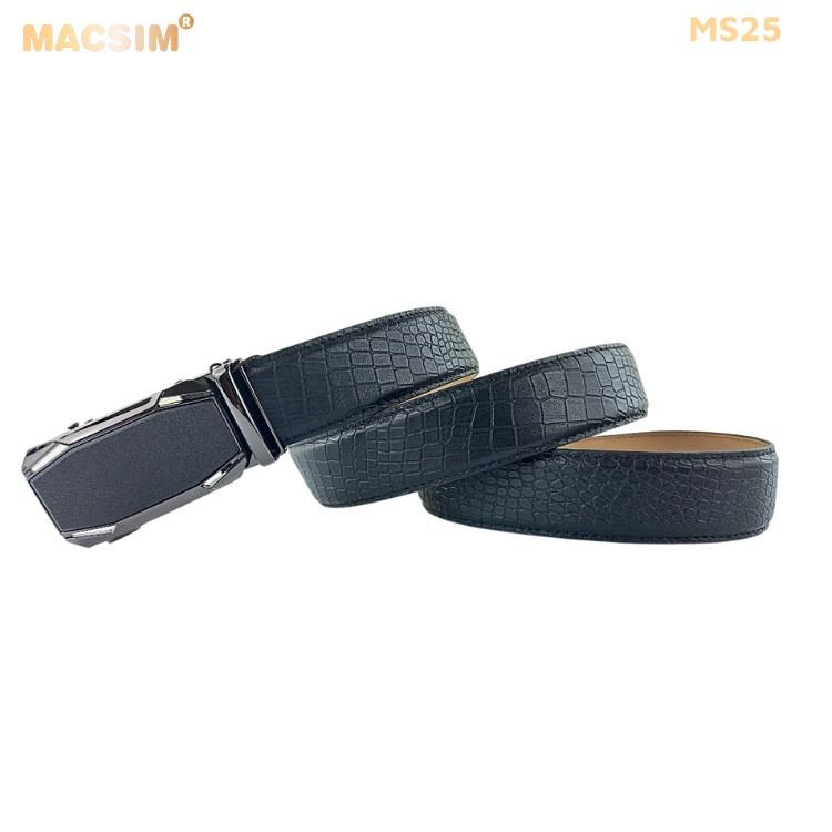 Thắt lưng nam -Dây nịt nam da thật cao cấp nhãn hiệu Macsim MS25