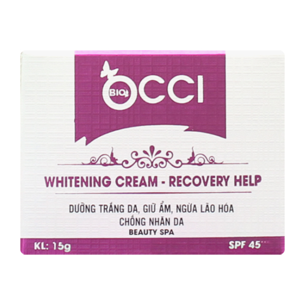 Kem Trắng Da, Tái Tạo, Cân Bằng Độ Ẩm BIO - OCCI Whitening Cream Recovery Help (15g)