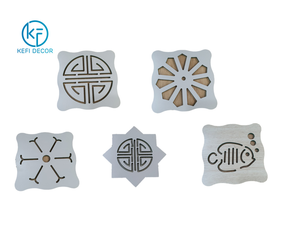 Combo 100 Miếng lót nồi lót cốc bằng gỗ sang trọng Cách Nhiệt size 10*10, Tấm Lót Bảo Vệ Mặt Bàn KEFI Decor