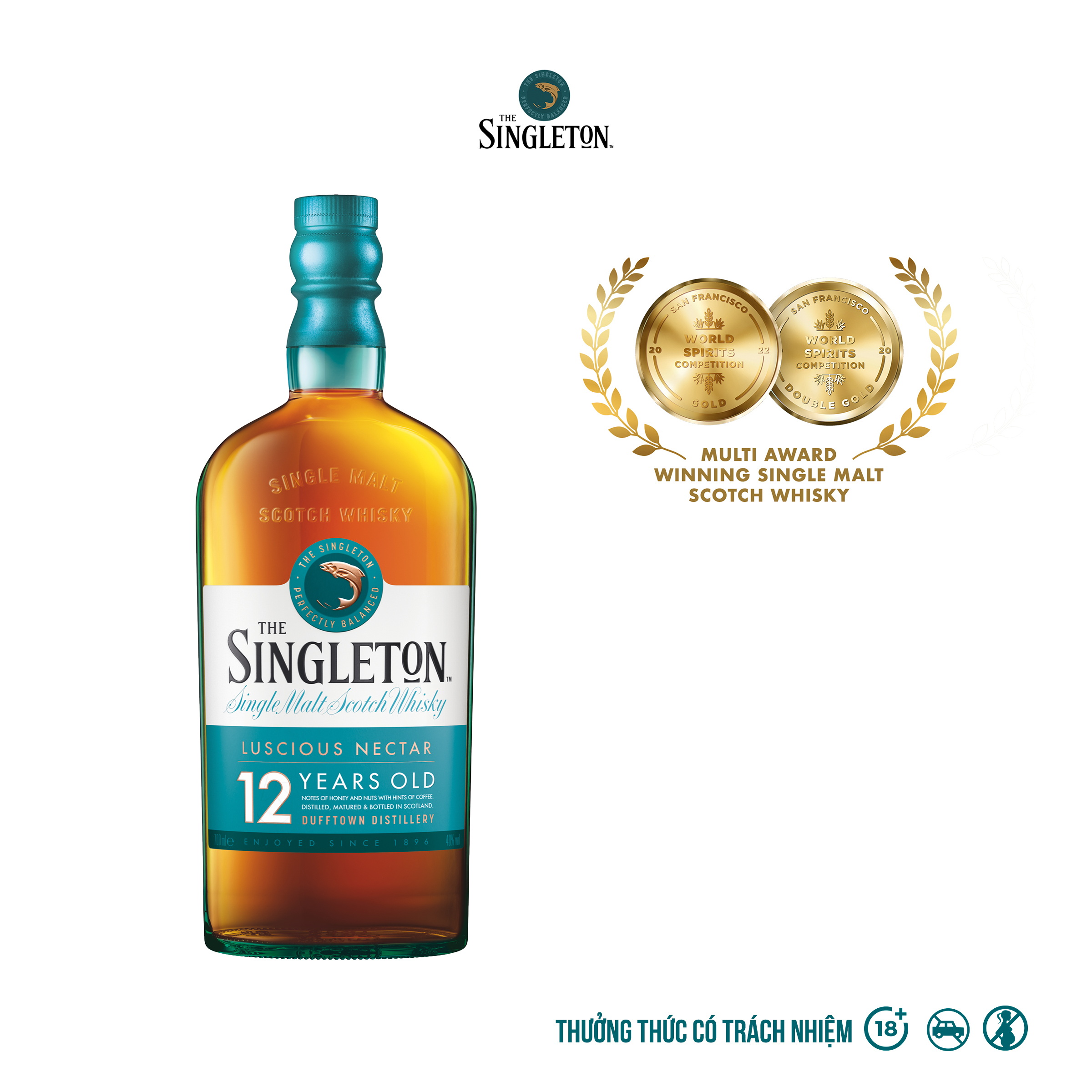 Rượu The Singleton 12 Y.O Single Malt Scotch Whisky 40% 700ml [Kèm Hộp] - Hương Vị Trái Cây