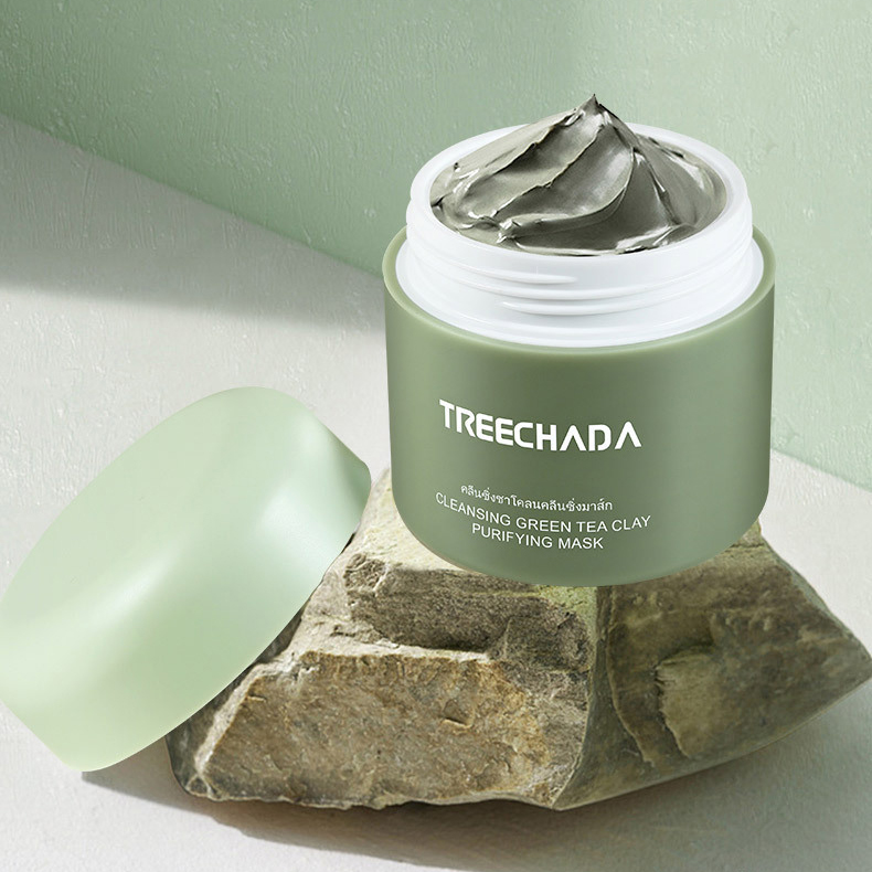 Mặt nạ bùn trà xanh giảm mụn làm sạch da TreeChada Cleansing Mask Thái Lan 100g