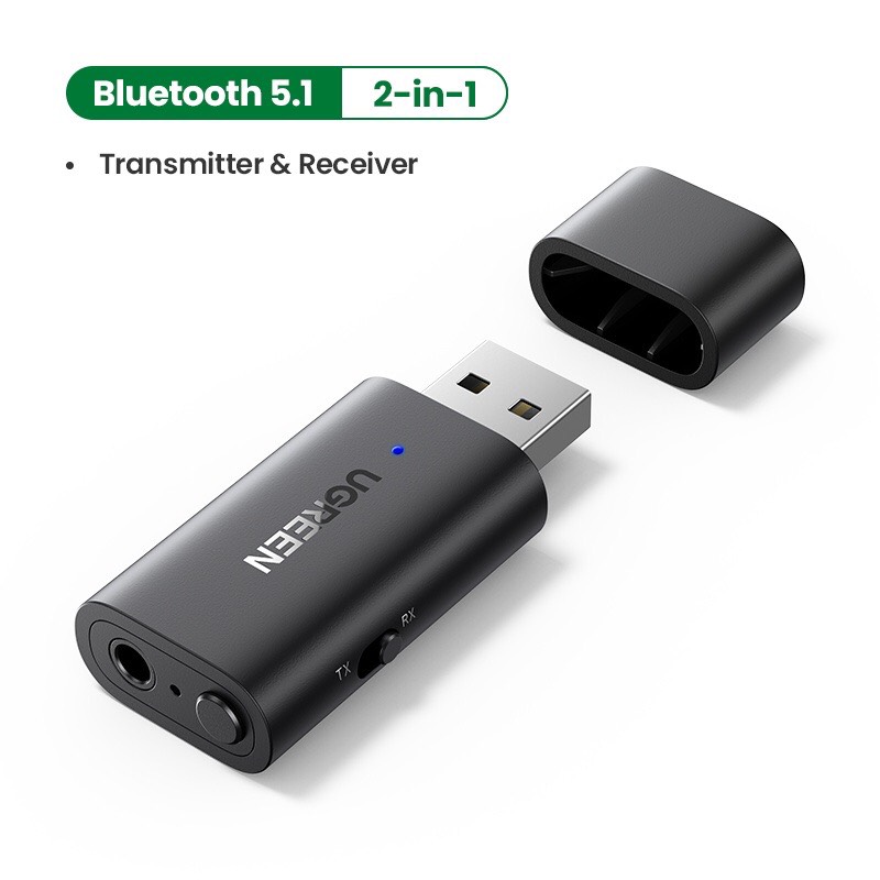 Bộ Thu Phát Bluetooth 5.1 Ugreen 60300 Chính hãng CM523 ( 2 in 1) Hàng chính hãng