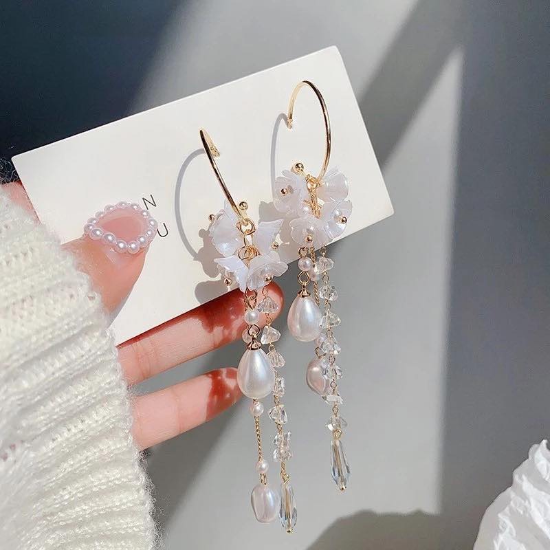 Earrings đeo tai dáng dài phong cách vintage cho nữ