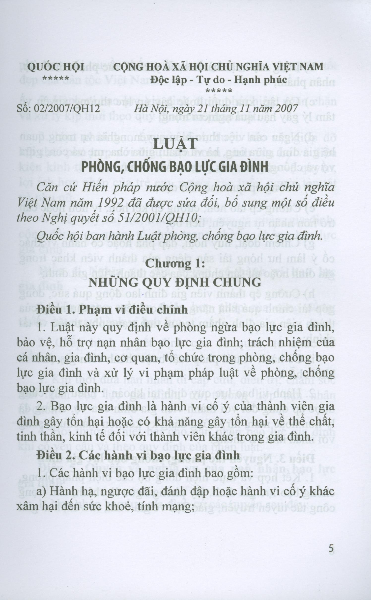 Luật Phòng, Chống Bạo Lực Gia Đình Và Văn Bản Hướng Dẫn Thi Hành