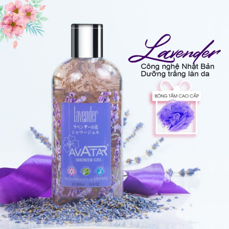 Sữa Tắm Avatar Hương Thơm Ngọt Ngào Từ Hoa Oải Hương Shower Gel Lavender (Chai 500ml)