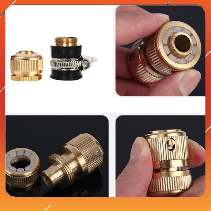 Bộ dây vòi xịt nước rửa xe,tưới cây ,tăng áp 3 lần,loại 7m,10m 206701-3 đầu đồng,cút đồng,nối đ+ túi đựng bút