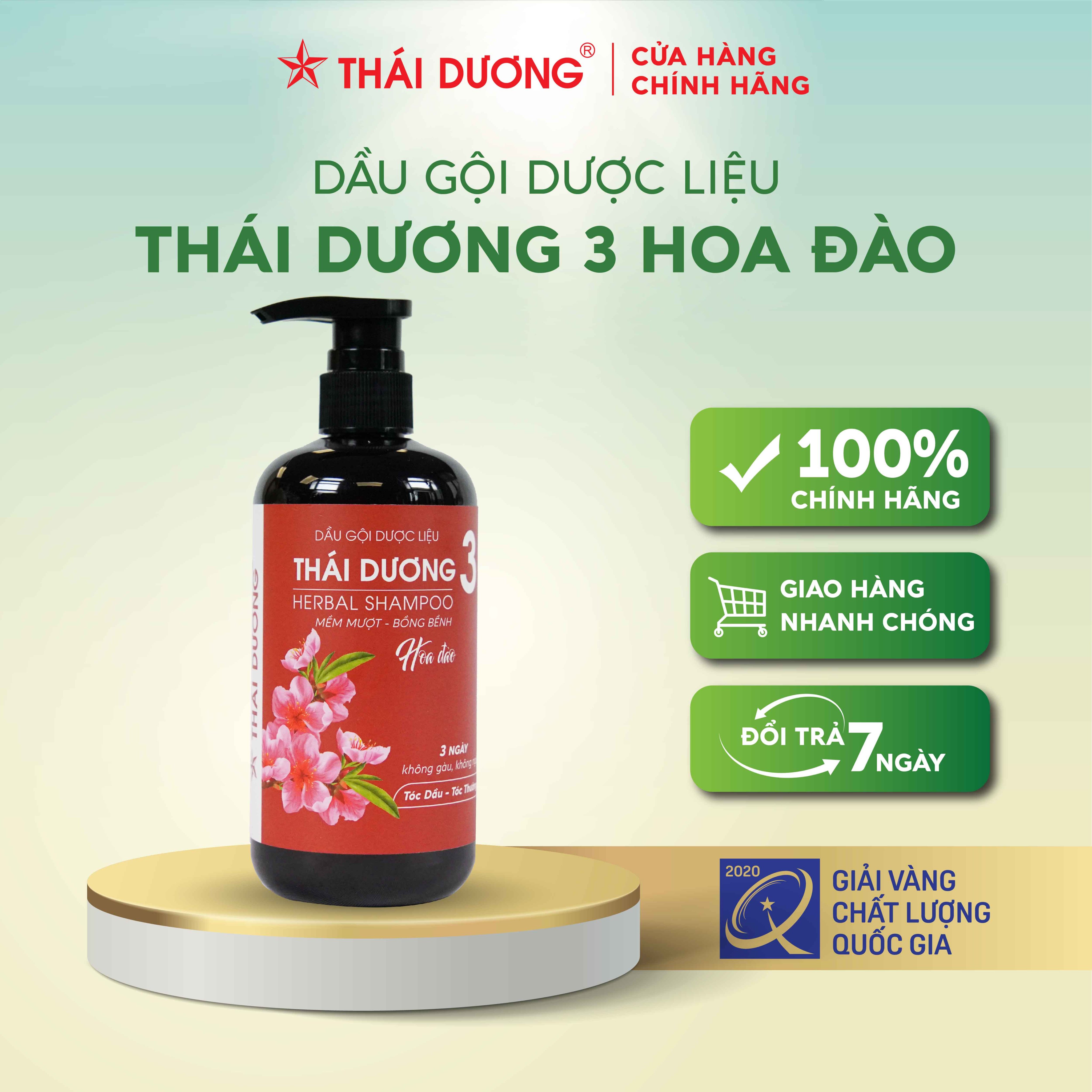 Dầu gội dược liệu Thái Dương 3 ( Hoa Đào) 500ml